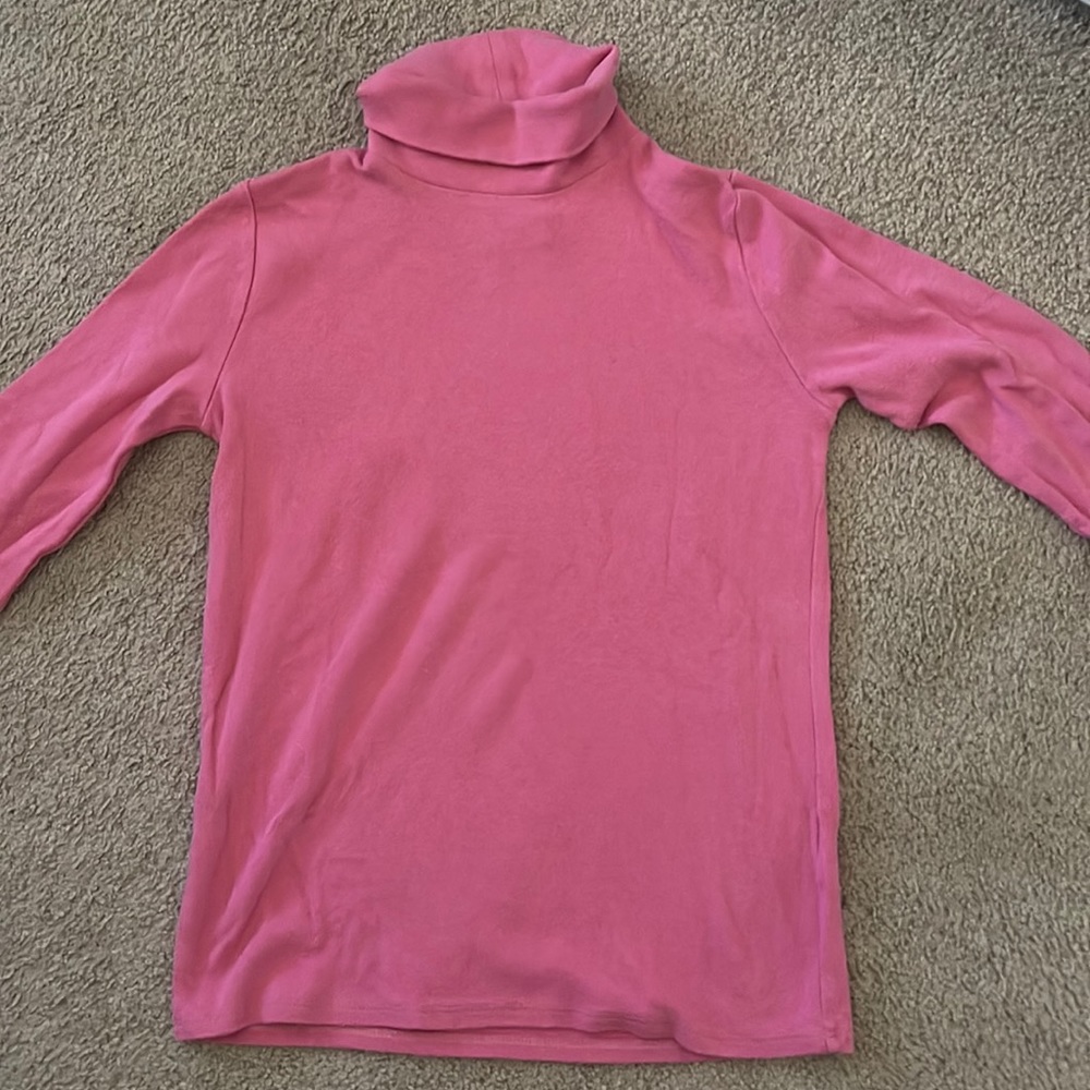 Pink turtleneck